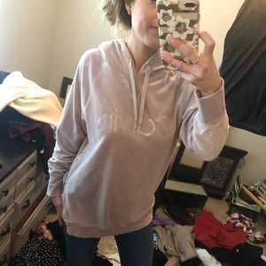 Soft comfy CALVIN KLEIN velour pink hoodie